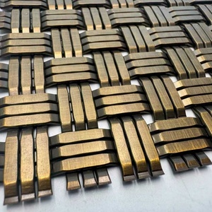 Kiến Trúc Trang Trí Crimped Phẳng Dây Dệt Kim Loại Lưới Cắt Cho Nội Thất Tường Trang Trí Tủ Tấm Cầu Thang Bảo Vệ - Product Image 3