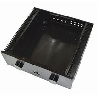 Boîtier d'amplificateur de puissance en aluminium usiné CNC, dissipateur thermique pour haut-parleur Hi-Fi anodisé haute précision, 5000W max.