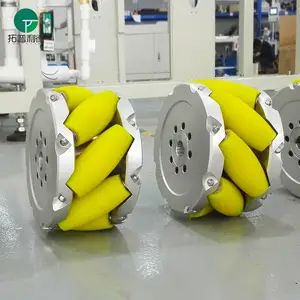 Mecanum wheel 3 para carrito, rueda omnidireccional de aleación de aluminio de 16 pulgadas de alta resistencia