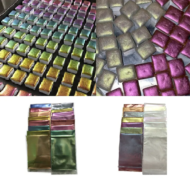 OEM/ODM de etiqueta privada espejo mágico multicolor perla cameleon/camaleón cambio de color pigmento para pintura acuarela