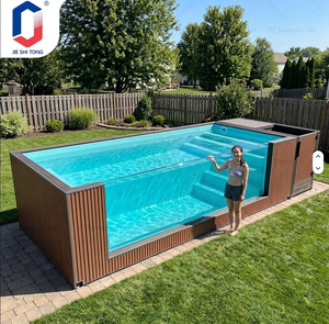 Piscina Personalizada OEM con Cubierta de WPC y Estructura de Fibra de Vidrio Acrílica para Villas, Hoteles y Resorts - Product Image 1