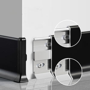 Nouveau design Plinthe en alliage d'aluminium Type de pince Ligne de pied Plinthe en métal Plinthe murale minimaliste pour projet de construction - Product Image 4