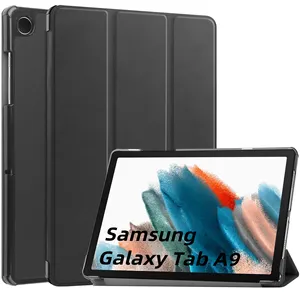 Case untuk Samsung Galaxy Tab A9 plus 11 inci SM-X210 SM-X215 berdiri PU penutup pelindung Folio kulit Case