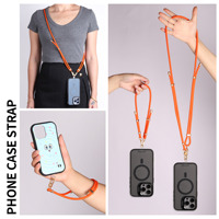 Lanière réglable en silicone, style bandoulière et tour de cou, avec étui universel pour téléphone, pour couples, logo et emballage personnalisés