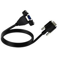 Kabel 3M USB 3.0 Tipe a Pria, kunci sekrup kabel mikro B pengisian cepat kompatibel ponsel Android kamera industri garansi 12 bulan