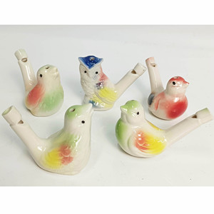 Fischietti all'ingrosso dell'acqua dell'uccello della porcellana fischietto dell'acqua dell'uccello variopinto ceramico uccello fischietti giocattoli per bambini regalo di compleanno - Product Image 4