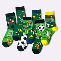 Chaussettes de football transfrontalières en coton tricoté, absorbant la transpiration, personnalisées, motif lettres tendance, ODM, fabricant Zhuji