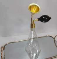 Présentoir personnalisable en laiton à double paroi avec logo pour bars à parfums, huiles essentielles, café et merchandising visuel en détail