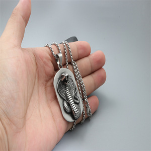 Collar con Colgante de Cobra, Acero Inoxidable, Unisex, Regalo, Joyería, Diseño Animal, Accesorio de Moda - Product Image 2