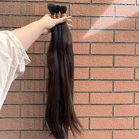 Cheveux humains vierges bruts lisses et soyeux en vrac, 100% cuticules alignées, cheveux humains non traités en vrac