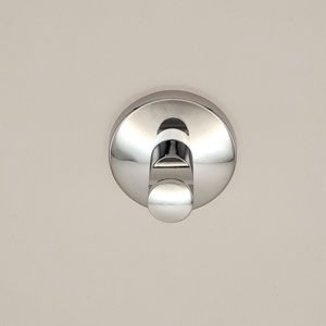 Ensemble d'accessoires de salle de bain ronds chromés modernes Crochet mural simple en alliage de zinc pour peignoir - Product Image 3