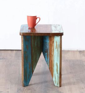 Mesa auxiliar cuadrada moderna de madera de mango con un cajón, armario Natural de almacenamiento para dormitorio de Hotel, sala de estar, uso de mesitas de noche, muebles - Product Image 3