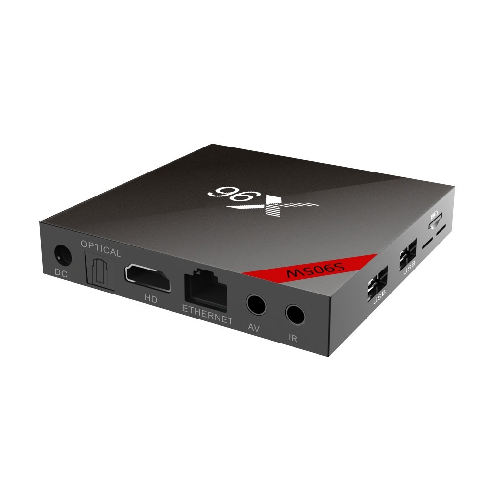 X96 Dispositivo de TV inteligente Android S905W Quad Core 1GB + 8GB 2,4G Wifi 4K HD 64 bit mini Netflix reproductor de medio