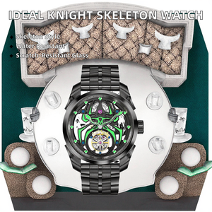 Reloj Knight 6802 con Logotipo Personalizado, Diseño Esqueleto, Deportivo, de Lujo, Movimiento Tourbillon Miyota, Automático, Resistente al Agua, con Manecillas Luminosas - Product Image 2