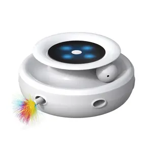 Smart automatic interactive cat pet toys funny feather teaser cat soft toy electrical ball