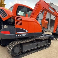 Mini-excavatrice sur chenilles Doosan DX75 DX75-9C DX80 de 7 et 8 tonnes, vente directe d'usine, vente en gros et au détail
