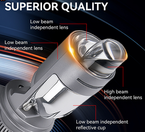 Liwiny H4 옐로우 화이트 LED 미니 프로젝터 렌즈 LA82 PRO LED 150W 20000LM LED 헤드라이트 프로젝터 전구 미니 바이 LED 렌즈 전구 - Product Image 3