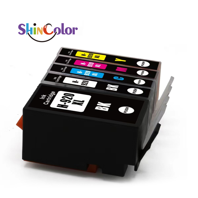 ShinColor HP920XL Dye Based for Cartridge for Officejet 6000/6500/6500 Wireless 6500A 7000 7500 7500A-Full 24 Months Warranty