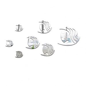 Autocollant mural 3D Poisson de mer, Décoration de chambre, Carreaux miroir acryliques autocollants et amovibles - Product Image 6