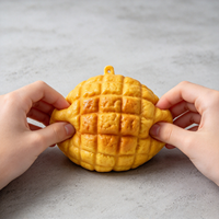Nouveauté : Balle anti-stress en caoutchouc souple en forme de pain ananas, jouet sensoriel, fourniture d'usine