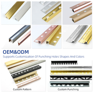 Foshan Factory, profilé en aluminium moderne personnalisé, noir, <span class=keywords><strong>d</strong></span>écoratif, pour murs et sols, durable, imperméable - Product Image 3