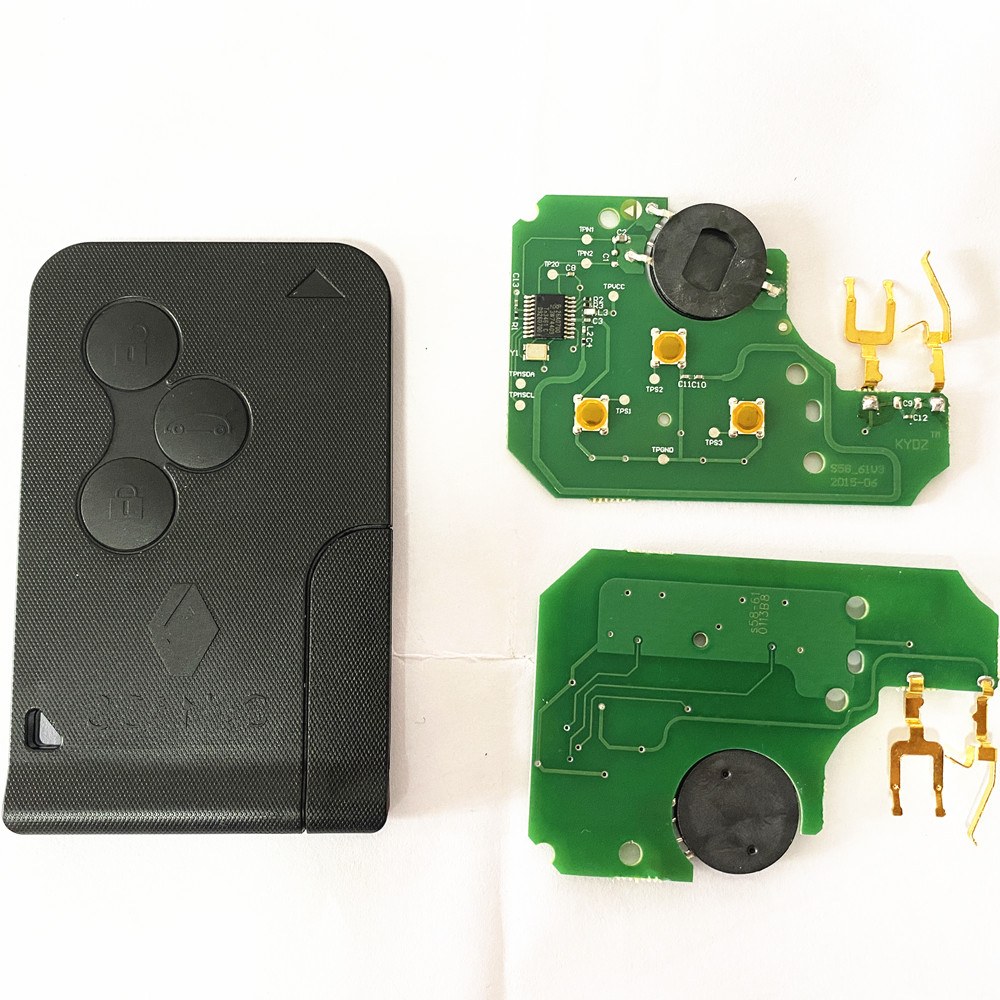 2 Buttons Smart Remote Key Pcf7947 Chip 433mhz For Renault Laguna Espace Smart Card Remote Key