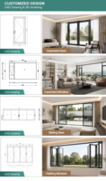 Ventana Plegable Panorámica de Aluminio Delgada y Moderna AOSTTER, Ventana Plegable de Doble Vidrio para Terraza o Balcón