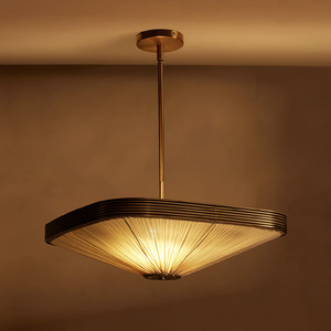 Lustre ovale en or à LED, tête unique, 50x120cm, pour salon, chambre à coucher, salle à manger, luminaire classique rétro - Product Image 2
