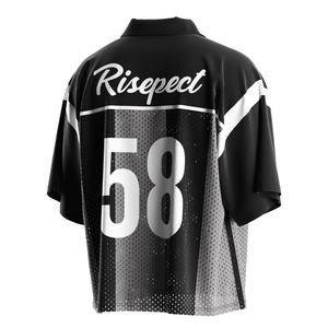 Camiseta de Fútbol Americano Retro Personalizada con Cuello Polo, Estilo Holgado, con Tejido de Malla Transpirable y Tejido de Punto Brillante - Product Image 3