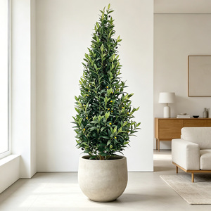 Faux <span class=keywords><strong>olivier</strong></span> en pot de 1,60 m (5 pieds) sans éclairage, plante en soie réaliste avec tige en bois pour la décoration du salon - Product Image 1