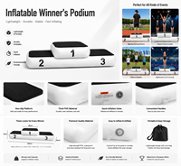 Podium gonflable personnalisé en PVC 2026 – Scène de compétition portable et pliable pour cérémonie de remise des prix sportifs