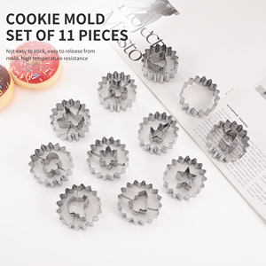 Thân Thiện Với Môi Thép Không Gỉ 430 Nướng Cắt Thiết Lập Của Nhãn Hiệu Lễ Hội Giáng Sinh Bánh Khuôn Cho Cookie Có Hình Dạng Trái Tim Hoa - Product Image 5