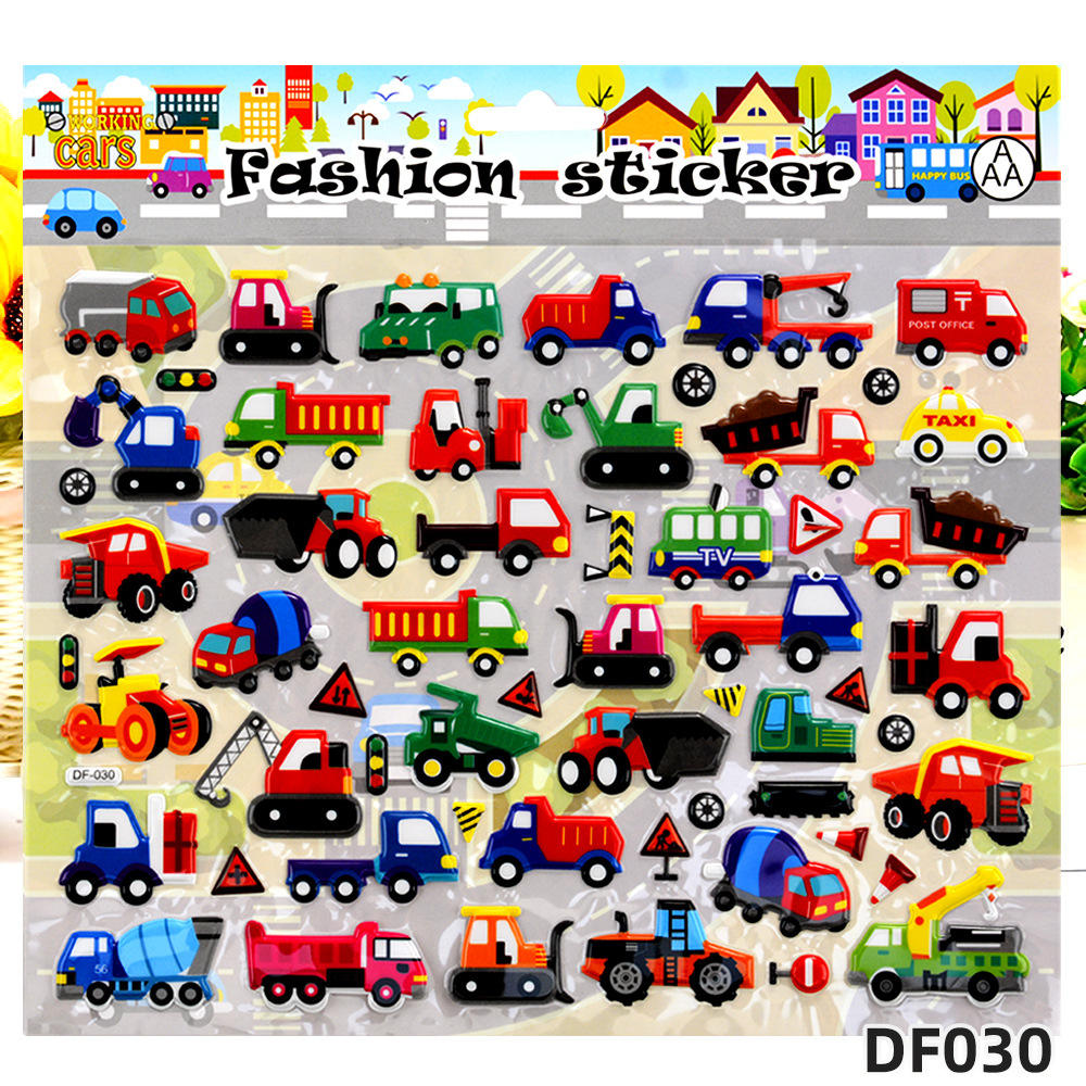 Df030 engineering car bubble sticker