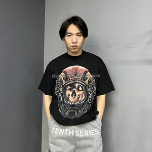 Front Digitaal Print Y 2K Oversized T-Shirt Custom Back Reflecterende Bedrukte Zwaargewicht 100% Katoenen Boxy Heren T-Shirts - Product Image 4