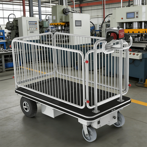 Carretilla Eléctrica de 400 kg de Capacidad con Batería de Litio y Barandilla Completa para la Eliminación de Residuos Hospitalarios - Product Image 4