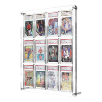 Support mural ou de bureau en acrylique à 12 emplacements pour cartes gradées, avec revêtement UV, pour les cartes gradées PSA CGC BGS
