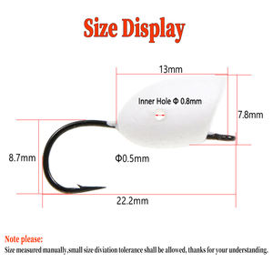 Moule en mousse rigide pour tête <span class=keywords><strong>de</strong></span> mouche, blanc uni, avec trou, pour la fabrication <span class=keywords><strong>de</strong></span> mouches flottantes <span class=keywords><strong>de</strong></span> surface, matériel <span class=keywords><strong>de</strong></span> montage <span class=keywords><strong>de</strong></span> mouches et leurres pour la pêche à la mouche - Product Image 2