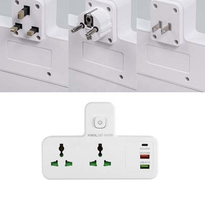 Wintai-Tech中国壁充電器エクステンション3コンセント + 2 USB + 1タイプCパワーストリップ英国米国EU標準パワーストリップソケット