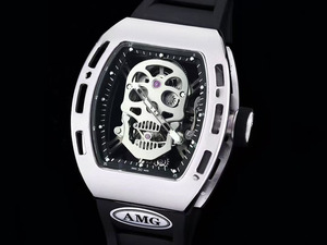 Orologio Sportivo Meccanico Automatico da <span class=keywords><strong>Uomo</strong></span> Edizione Limitata Personalizzato 052 in Argento Lucidato a Ghiaccio con Tourbillon e Vetro Zaffiro Scheletrato - Product Image 3