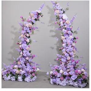 Bunga pernikahan taplak meja dekorasi pernikahan bunga baris taplak meja bunga buatan