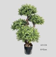 Plantes artificielles en Pot, Buxus portatif, pour l'intérieur et l'extérieur, décoration de jardin, en bois de bovin vert, bonsaï vert, 3 pieds, 90cm H