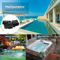 Bomba de Piscina de Velocidad Variable con Inversor Completo de 2.0HP y 230V, Compatible con CEC y DOE, Múltiples Frecuencias para Piscinas Elevadas/Enterradas