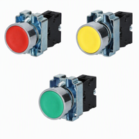Interrupteur à bouton poussoir CHYF 12/16/19/22MM étanche IP67 en acier inoxydable, momentané ou à enclenchement, avec LED illuminée et tête plate