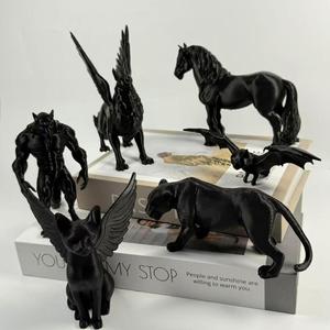 Statue de panthère noire réaliste imprimée en 3D, figurine de chat sauvage, cadeau pour les amoureux de la nature, décoration pour la maison, le bureau ou la bibliothèque - Product Image 2