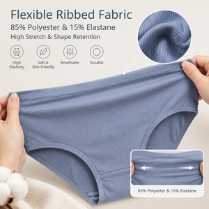 Culottes côtelées pour femmes, taille mi-haute, légères, respirantes, extensibles, unies, très élastiques et confortables - Product Image 4