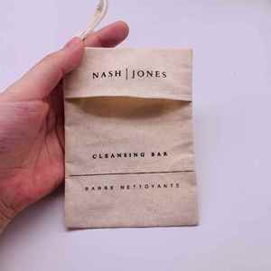 Custom Wholesale Cotton Canvas <b>Pouch</b> Biodegradable Herringbone <b>Drawstring</b> Dust Sachet Bags Package Silk Screen Printing Woven - Product Image 2