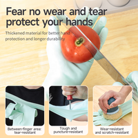 Gants de cuisine en nitrile imperméables, durables, résistants aux aliments, aux huiles et aux odeurs, réutilisables, à manchette longue, pour la cuisine et le nettoyage domestique