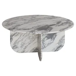 Minimalist taş üreticisi mobilya doğal taş mermer Arabescato masa seti oturma odası kanepe yan sehpalar modern
