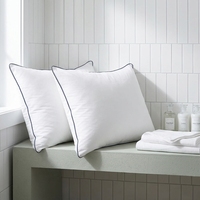 Oreiller en polyester lavable, doux, de soutien, anti-allergie, pour hôtels, chambres d'hôtes et literie d'hôtellerie en gros