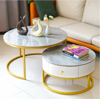 Buffet moderne de taille unique avec cadre en bois et métal blanc Table basse de table spacieuse pour salon
